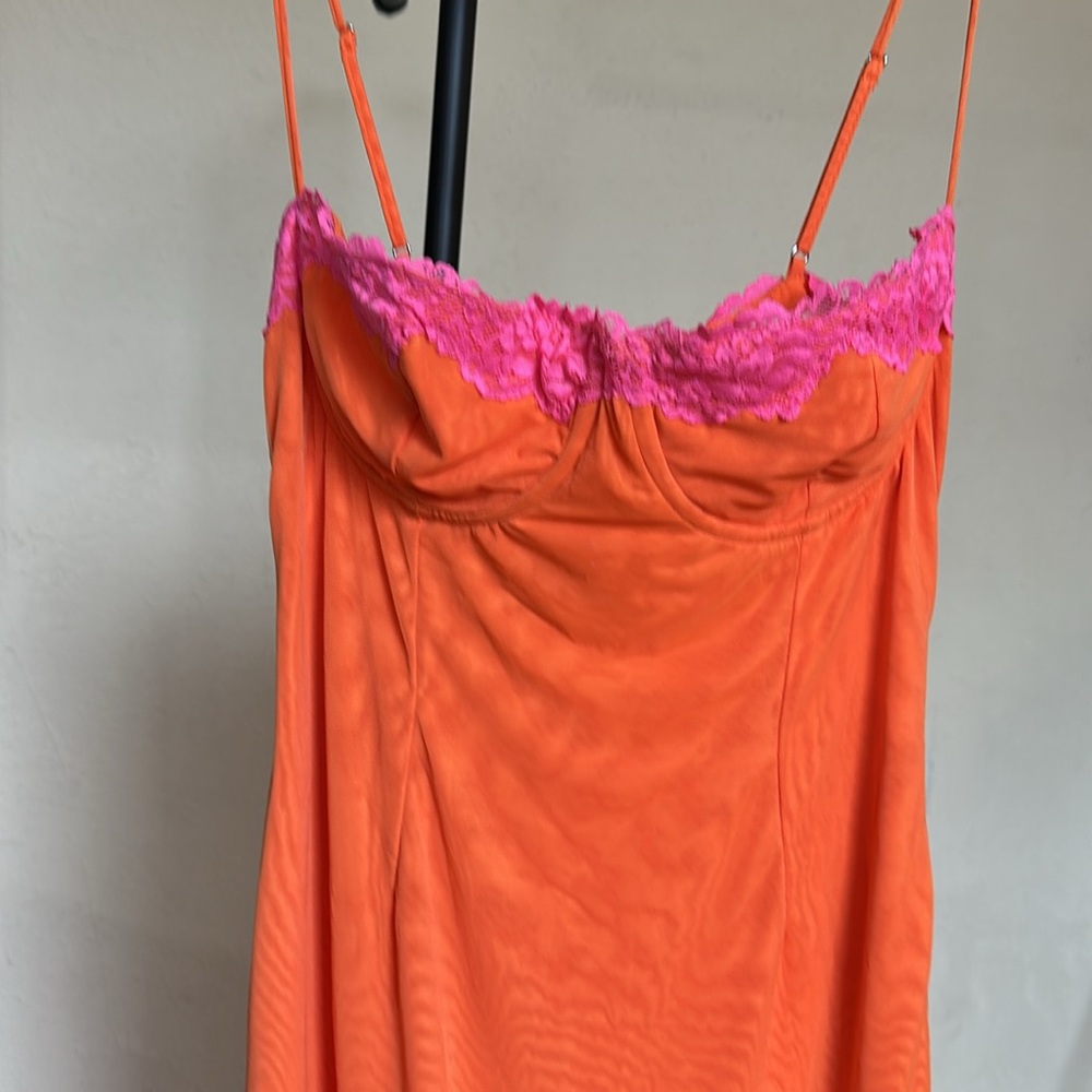 HOUSE OF CB 'Aiza' Flame Orange Maxi Dress NWOT size XL - Picture 11 of 16